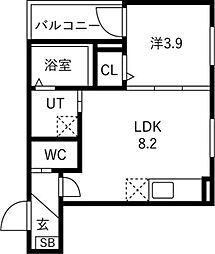 F SSECIA RAPIDE 1LDKの間取図画像