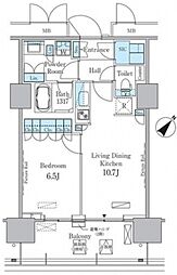 晴海フラッグ ポートヴィレッジ C棟 15階1LDKの間取り