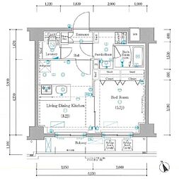 ラフィスタときわ台 1階1LDKの間取り
