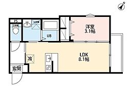 robot home 土呂町 1LDKの間取図画像