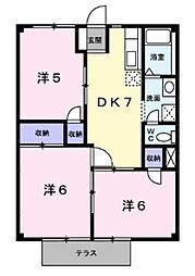 サン・フローレンス 3DKの間取図画像