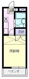 シティパレス東住八幡 1Kの間取図画像