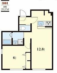 CASALUXE 1LDKの間取図画像