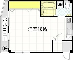 SOCIO千年ビル ワンルームの間取図画像