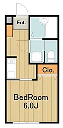 ラミアカーサ古淵 1Kの間取図画像