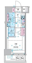 ジェノヴィア西川口III 7階1Kの間取り