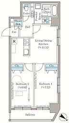 ステラテラス 2LDKの間取図画像