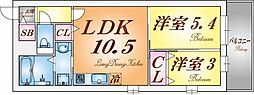 アビタ星が丘 2LDKの間取図画像