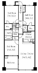 ParkCube平和台 3LDKの間取図画像