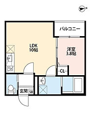 フィジー 1LDKの間取図画像