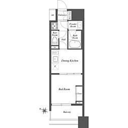 豊島区雑司が谷3丁目マンション 1DKの間取図画像
