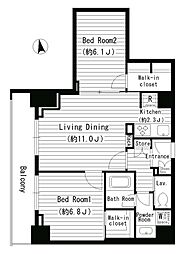 レガーロ西早稲田 2LDKの間取図画像