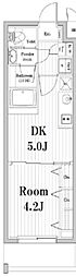 市谷鷹匠町レジデンス 1DKの間取図画像