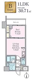 足立区東和2丁目マンション 1LDKの間取図画像