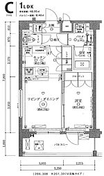 セジョリ鷺宮 1LDKの間取図画像