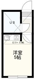 プラザドウグレンヂ ワンルームの間取図画像