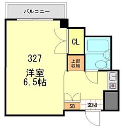 スカイコート品川2 ワンルームの間取図画像