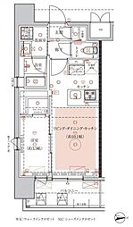 ヴァースクレイシア赤羽 1LDKの間取図画像