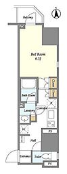 LIGHTTERRACE秋葉原 1Kの間取図画像