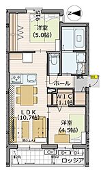 ルミナージュ 2LDKの間取図画像