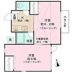 ソレイユ南荻窪 2Kの間取図画像