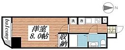 マーロ府中レジデンス♯R 1Kの間取図画像