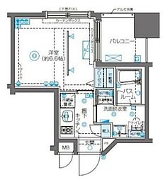 ZOOM新宿南Second 1Kの間取図画像
