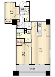 HF銀座レジデンスイースト 8階2LDKの間取り