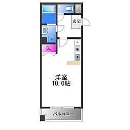 ピスケス花園 ワンルームの間取図画像