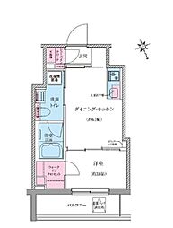 クレヴィアリグゼ世田谷松陰神社前 1DKの間取図画像
