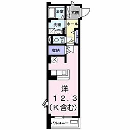 メゾンド欅 ワンルームの間取図画像