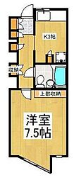 リリーハイツ 1Kの間取図画像