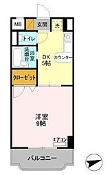 Y.Rレジデンス 1DKの間取図画像