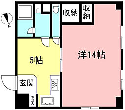 モリノセザンヌ2 1DKの間取図画像