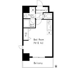 小西マンション ワンルームの間取図画像