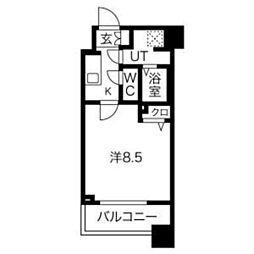 ジェノヴィア大島駅スカイガーデン 1Kの間取図画像
