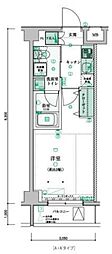 LIVCITY西早稲田 1Kの間取図画像