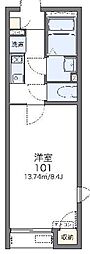 レオネクストグリーンヒルズ18 1Kの間取図画像