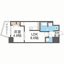 ESPERANZAOHASHI2 1LDKの間取図画像