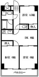 ルミエール 3DKの間取図画像