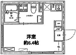 プラチナフォルム御嶽山 3階ワンルームの間取り
