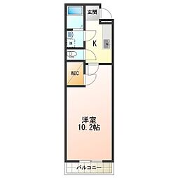 フジパレス杉本町3番館 1Kの間取図画像