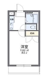 レオパレスベルヴィル湘南 1Kの間取図画像