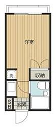 ステーションヴィラ鶴ヶ島 ワンルームの間取図画像