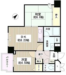 マハール駒込 3階2DKの間取り