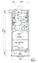 ARCOBALENO KITA-AYASE 2Kの間取図画像