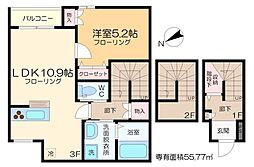 Ｍｉｒａｂｅｌｌｅ 3階1LDKの間取り