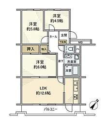 和光ハウス 3LDKの間取図画像