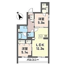 シャーメゾンコミノス 00102 ｜ 埼玉県新座市野火止６丁目1113之一部（賃貸マンション2LDK・1階・57.45㎡） その2