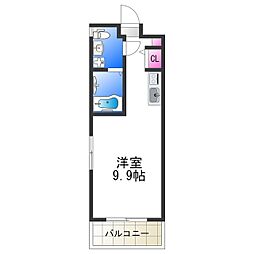 マーヴェリック堺東 ワンルームの間取図画像